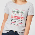 Monopoly Women's Christmas T-Shirt - Grey - XXL