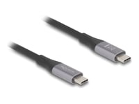 Delock - Usb-Kabel - 24 Pin Usb-C (Hane) Till 24 Pin Usb-C (Hane) - Usb4 / Thunderbolt 3 - 20 V - 5 A - 1 M - Upp Till 40 Gbps Dataöverföringshastighet, Stöd För 8 K 60 Hz (7680 X 4320) (Dsc), Usb-Strömförsörjning (240W), E-Marker, Signalförstärkare
