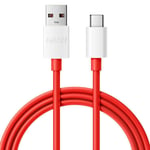 Dash & Warp - USB Type-C oplader kabel - FAST CHARGE 30W - Rød