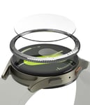 Ringke Bezel Styling skyddsram + Glass Combo Samsung Galaxy Watch 7 44mm Glossy Silver