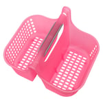 Set of 2 Pink Storage Baskets with Handles Desk Tidy Caddy Kitchen Sink Drainers