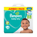 Pampers Baby Dry Size 5+ Nappies - 68 Nappies