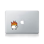 Flaming Sheep Vinyl Sticker by Matthew Britton for Macbook (13/15), Laptop, Guitar, Car or Window
