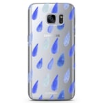 Samsung Galaxy S7 Edge TPU Skal - Vattendroppar