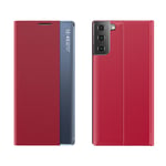 View Window Fodral för Samsung Galaxy S21 - Röd