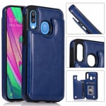 Skal med Kortfack - Samsung Galaxy A20E Mörkblå