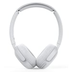 Philips Audio On Ear Headphones UH202WT/00 Bluetooth On Ears (Wireless, 15 Hour Battery, Soft Ear Pads, Built-In Microphone, Foldable) White, One Size