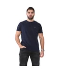 Gant Mens T-Shirts - Blue Cotton - Size Medium