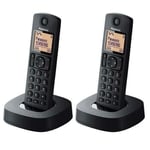 Panasonic KX-TGC312EB Black Digital Cordless Phone - 2 Pieces