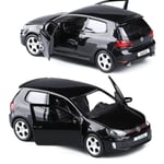 1:36 Golf 6 Gti Diecast Alloy Car Model Toy Vehicle Metal Simulation Toy Car Model 2 Doors Opened Collection Childrens Toys Gift[HK] Black
