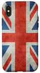 iPhone X/XS UK Union Jack Flag Banner format with grungy look Case