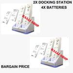 2x CHARGER DOCKING STATION + 4x RECHARGEABLE BATTERY PACK FOR WII U REMOTE