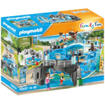 Playmobil Toys 70537 Family Fun Day at Aquarium & Penguin Enclosure Set Figures