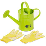 Little Tikes Growing Garden Watering Can & Gloves - Lightweight & Durable - Outdoor Fun for Toddlers - Educational & Active Play - Ages 3+ Years,30 x 13 x 21 cm