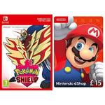 Pokemon Shield [Switch Download Code] + £15 eShop Card [Download Code]