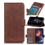 NEINEI Flip Leather Case for Motorola Moto G50,Premium Cowhide Texture Shockproof Wallet Cover with [Card Holder][Magnetic][Kickstand],TPU Inner Shell Phone Protection Case,Brown