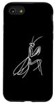 Coque pour iPhone SE (2020) / 7 / 8 Line Art Simple Dessin Artwork Praying Mantis Invertébré