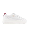 Tommy Hilfiger Womens Elevated Trainers - White Leather - Size UK 4