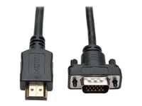 Eaton Tripp Lite Series HDMI to VGA Active Adapter Cable (HDMI to Low-Profile HD15 M/M), 6 ft. (1.8 m) - Câble adaptateur - HDMI mâle pour HD-15 (VGA) mâle - 1.83 m - blindé - noir - vis moletées