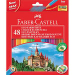 Faber Castell Etui de 48 crayons couleur Château assortis + un taille-crayon