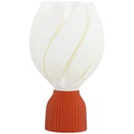 Bordslampa, LED-bordslampa med 3D-utskrift Blomliknande lampskärm, sänglampa för vardagsrum, lekrum, vit Aosom