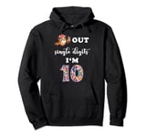 Peace Owl Out Single Digits I'm 10 Years Old 10th Birthday Pullover Hoodie