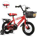 Kids' Bikes Children's Bicycles Fashionable Children's Outdoor Bicycles 2-4-6 Year-old Boys Riding Bicycles Baby Carriage Tricycles (Color : Red, Size : 12 inches)