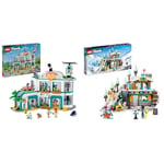 LEGO Friends Heartlake City Hospital Set with Helicopter Toy for 7 Plus Year Old Girls, Boys & Kids & Friends Holiday Ski Slope and Café Winter Sport Christmas Set with Liann