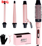Superior Curling  Wand  4  in  1  Hair  Curling  Tongs  Iron  Set  Beach  Waver