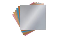 Cricut - poster board - 305 x 305 mm - 6 ark - guld-metallic, bronsmetallic, silver-metallic, metallic-platina, metallic ocean, rosmetallisk - papper
