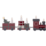 Star Trading - Christmas Train - Adventsljusstake - Röd