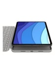 Logitech Combo Touch - keyboard and folio case - with trackpad - QWERTY - Italian - sand - Tastatur & Folio sæt - Italiensk - Beige