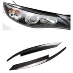 JNSMQC 2PCS Car Styling Real Carbon Fiber Headlight Eyebrow Eyelids Trim Cover Sticker For Subaru Impreza WRX STI X 2008 2011
