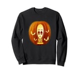 The Addams Family Halloween Wednesday Bats Jack-o'-Lantern Sweatshirt