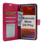 Crazy Horse Wallet Motorola Moto G9 Play (Hotpink)