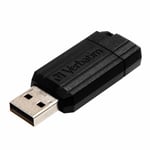 Verbatim Pendrive 64GB USB-A 2.0 PinStripe - Svart