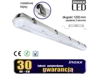 Nvox Industriell Hermetisk Armatur Ip65 Led 2X120cm T8 G13 Dubbelsidigt Strömförsörjd