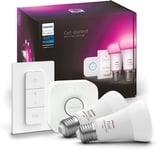 Philips Hue White & Colour Ambiance E27 Starter Kit with Dimmer