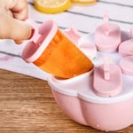 8/6 Grid Ice Cream Lolly Juice Maker Mold Mould Popsicle Icebox F Pink Square