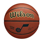 Wilson Basketball, NBA Team Alliance, Utah Jazz, Outdoor and indoor, PureFeel Cover, Size: 7, Brown