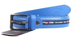 Paul & Shark Yachting Men's Polyurethane Belt Size 110 cm 43" Adjustable Blue