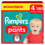 Pampers Baby-Dry Pants, storlek 4 Maxi, 9-15 kg, månadsbox (1 x 180 blöjor)