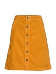 Tommy Jeans Tjw A Line Corduroy Skirt Knälång Kjol Gul [Color: INCA GOLD ][Sex: Women ][Sizes: 26 No Length,30 Length ]
