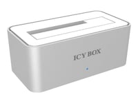 ICY BOX IB-111StU3-Wh - Station d'accueil HDD - 2,5 po./3,5 po. partagé - SATA 3Gb/s - USB 3.0 - blanc, argent