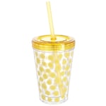 Clas Ohlson Mugg med sugrör och lock 30 cl