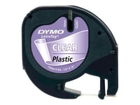 DYMO LetraTAG - Plastique - transparent - Rouleau (1,2 cm x 4 m) 1 cassette(s) ruban - pour LetraTag LT-100H, LT-100T, QX50, XR