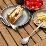 Titanium Cookware Cutlery Fork Long Handle Spoon Outdoor Picnic Accessories