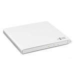 Hitachi-LG GP57EW40 Lecteur DVD/CD Externe USB 2.0 portable compact DVD-RW CD ROM Graveur de DVD pour ordinateur de bureau portable Windows et Mac OS avec connectivité TV - Blanc