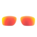 New Walleva Fire Red Polarized Replacement Lenses For Oakley Sliver Sunglasses