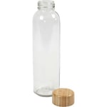 Kristinas Pyssel och Hobby Vattenflaska av Glas Med Bambu-kork - 500 ml